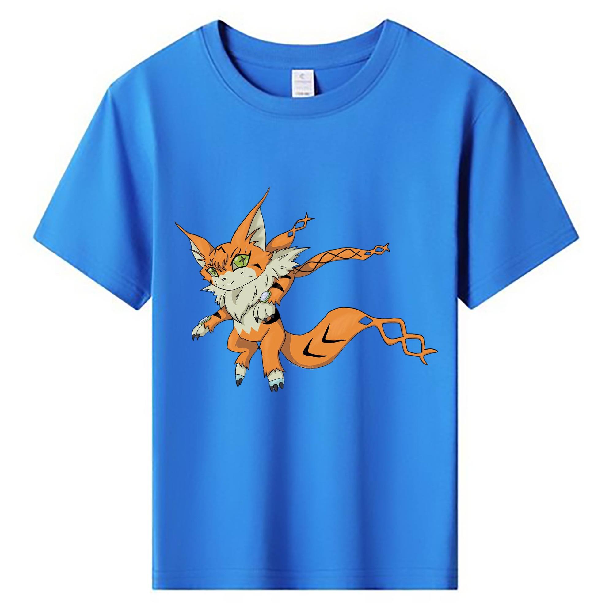 （画像用） Digimon デジタルモンスター/デジモン 綿100％キッズTシャツ（フロントプリント）